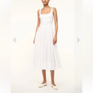 STAUD Wells Dress, white, sz 4